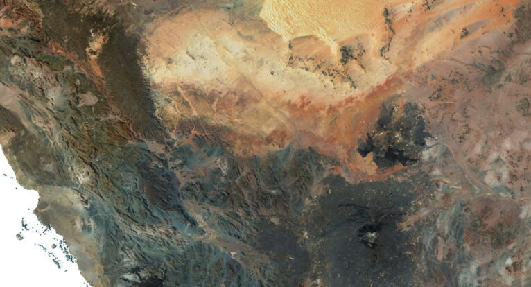 Saudi Arabia relief map