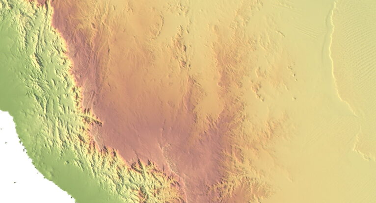 Topographic map Saudi Arabia