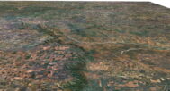 3D relief map of Texas