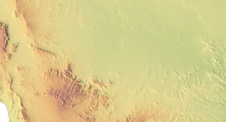 Topographic map Texas