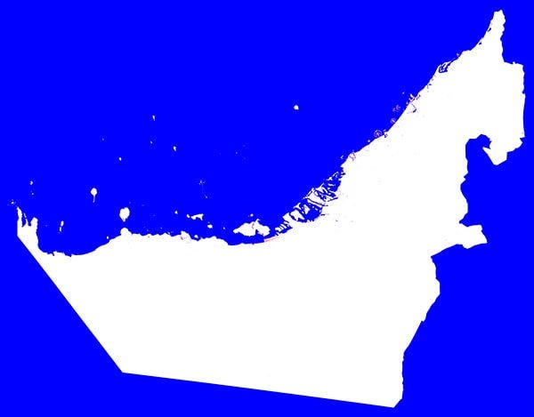 United Arab Emirates Water Mask United Arab Emirates Water Mask