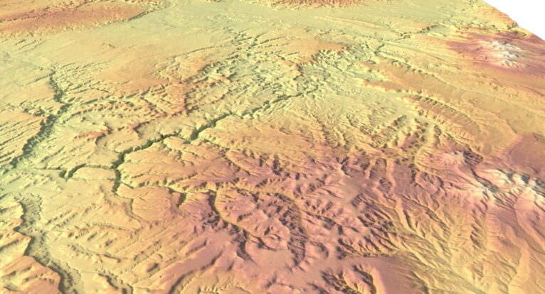 3D relief map of Utah