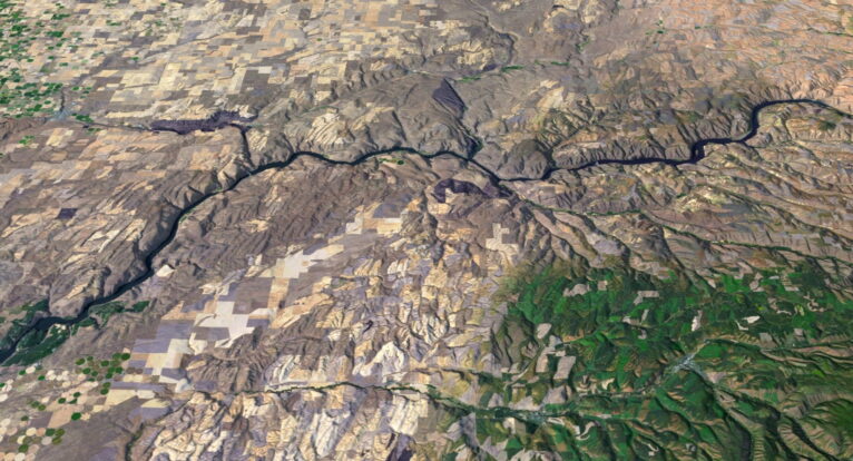 3D terrain model of Washington