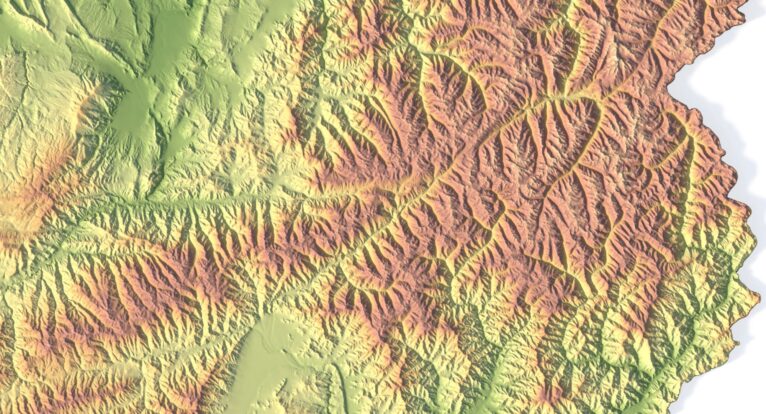 Topographic map Afghanistan