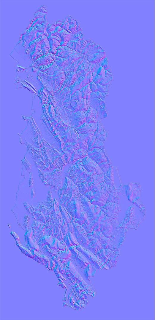 Albania Normal Map Albania Normal Map