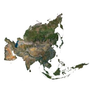 Asia 3D model terrain