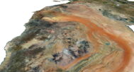 3D terrain model of Asia