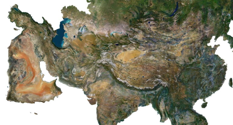 Asia 3D map