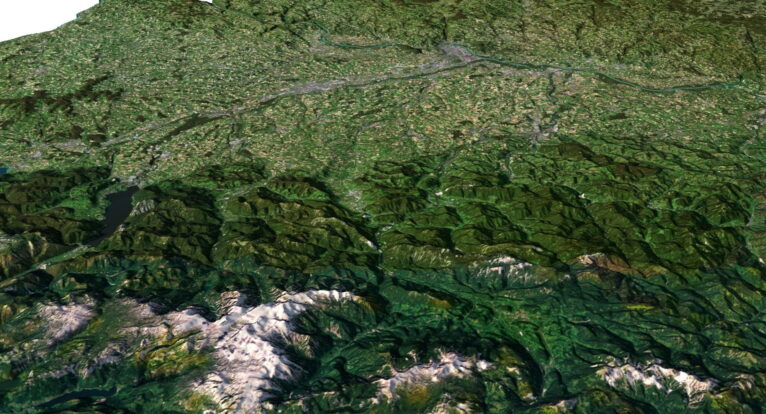 3D terrain model of Austria
