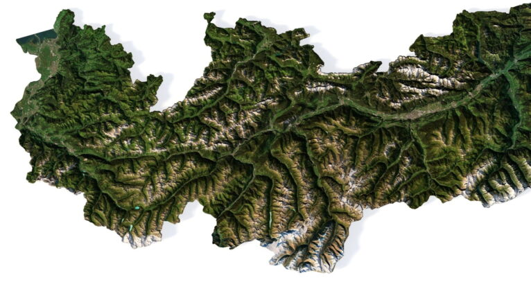 Austria map 3d model
