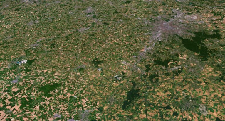 3D relief map of Belgium
