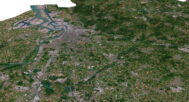 Detailed 3D model of Belgium relief