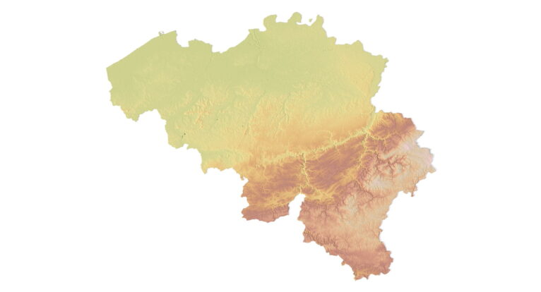 Belgium map 3d model