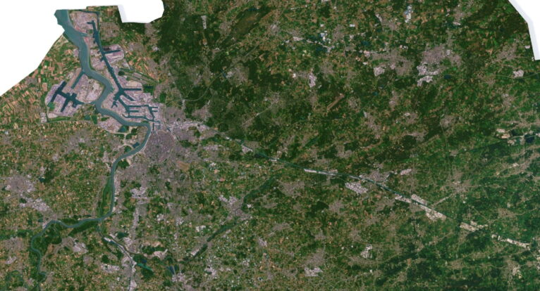 Belgium relief map