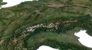 3D terrain model of Europe