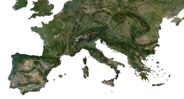 Europe 3D map