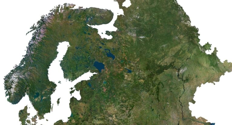 Europe relief map