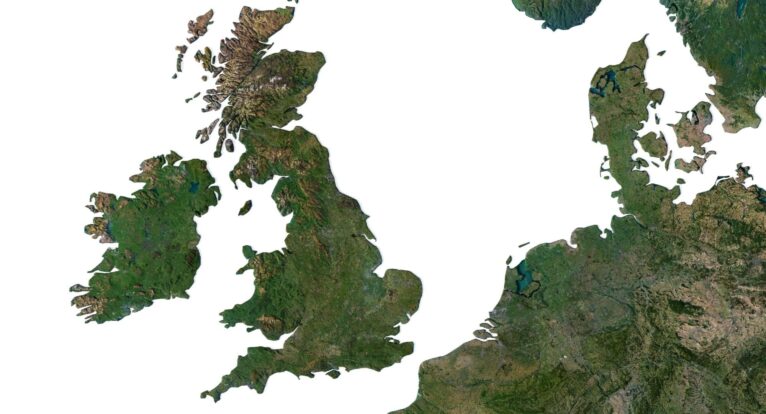 Topographic map Europe