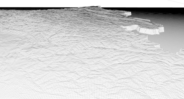 Detailed 3D model of India relief