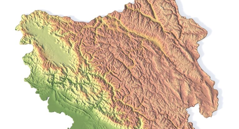 Topographic map India