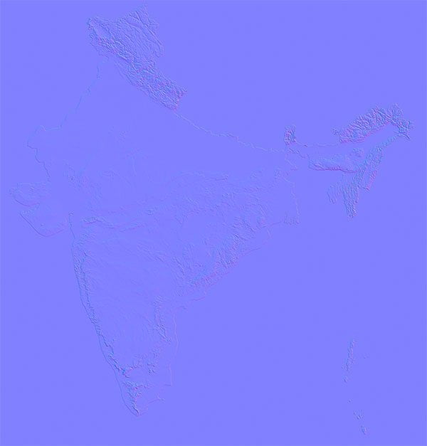 India Normal Map India Normal Map