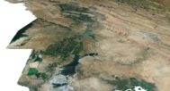 Detailed 3D model of Iran relief