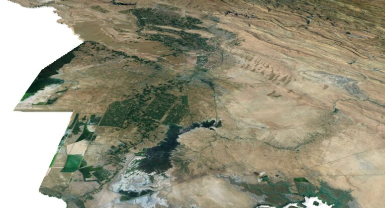 Detailed 3D model of Iran relief