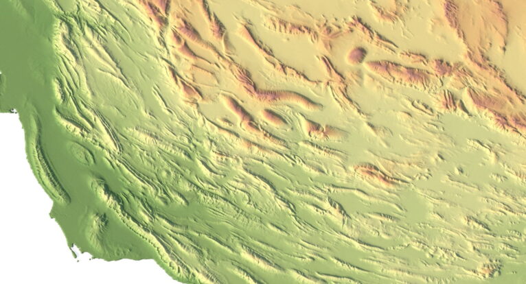 Topographic map Iran