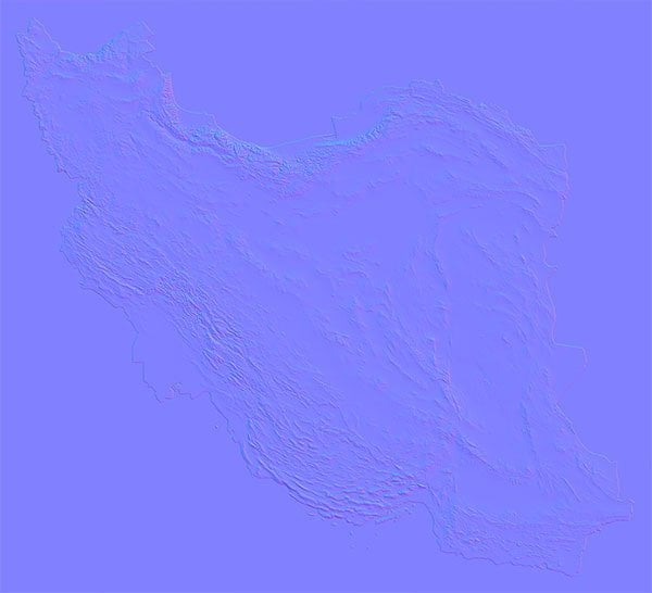 Iran Normal Map Iran Normal Map