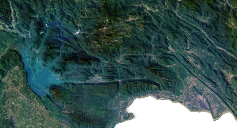 Laos relief map