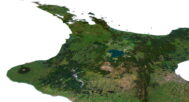 3D relief map of New Zealand