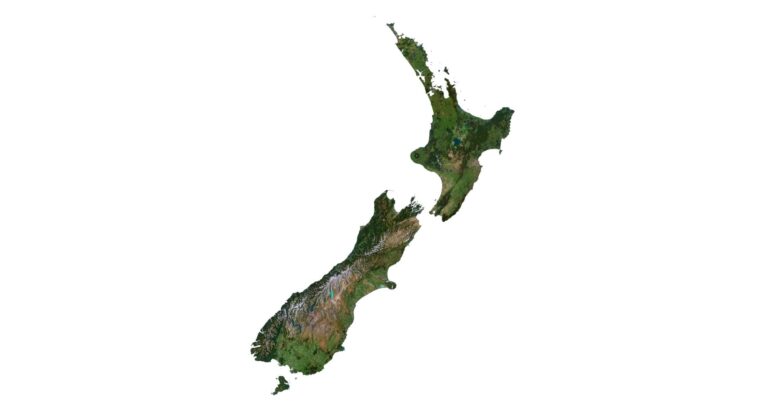 Detailed elevation map of New Zealand’s topography, ideal for 3D terrain visualization and geospatial analysis.
