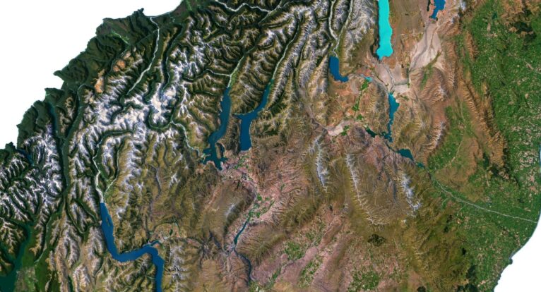 A 3D terrain map of New Zealand designed for geospatial analysis and landscape modeling, with accurate elevation details.