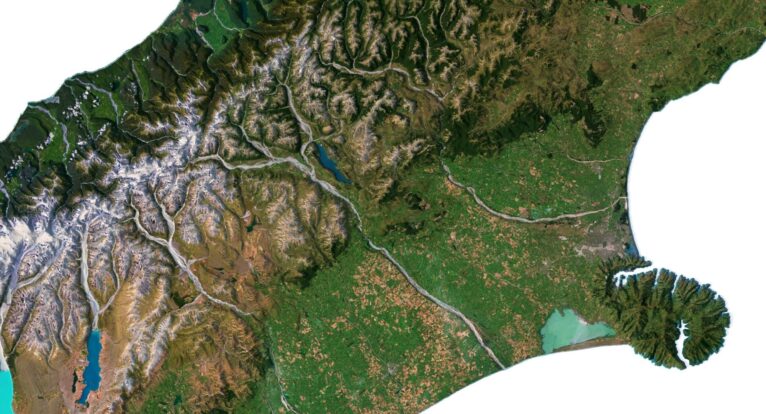 New Zealand relief map