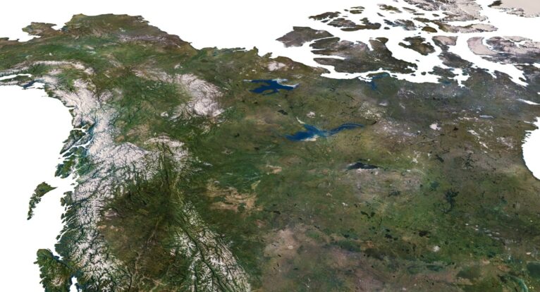 North America 3D model in C4D format