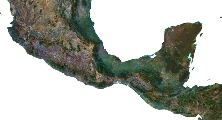 North America 3D map