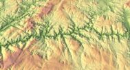 3D relief map of Portugal
