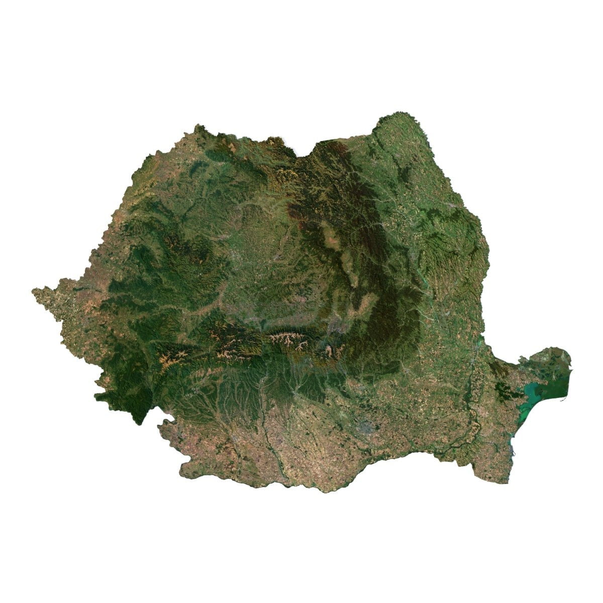 Romania 3D model terrain Romania 3D model terrain