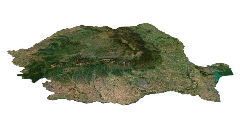 Topographic map Romania