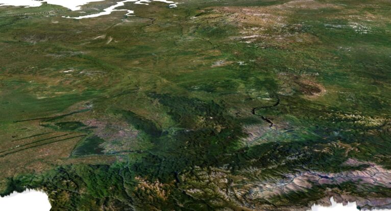 3D terrain model of Russia