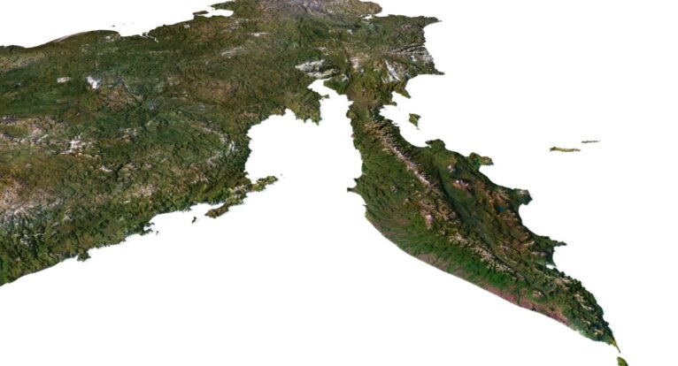 3D model of Russia elevation