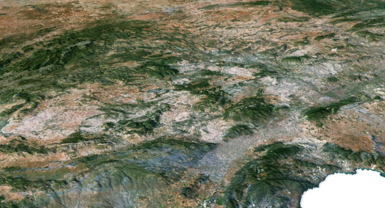 3D terrain model of Spain