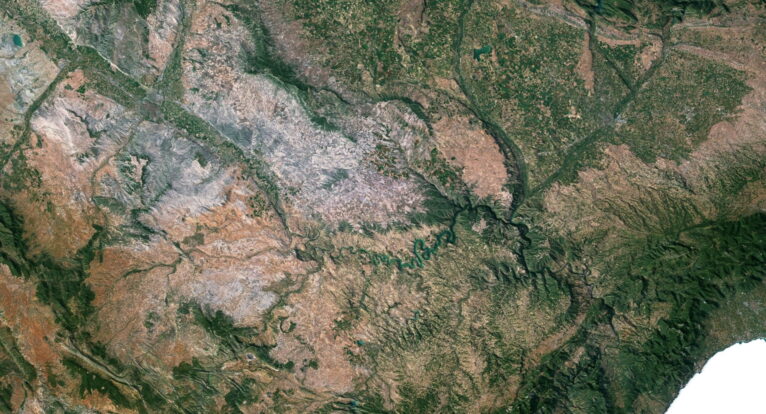 Spain relief map