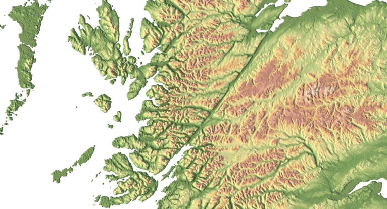 Topographic map United Kingdom