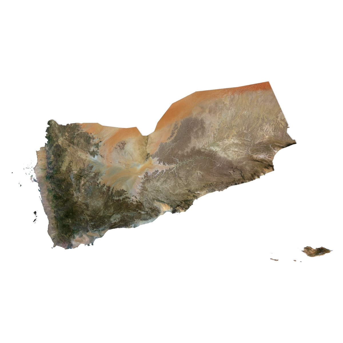 Yemen 3D model terrain Yemen 3D model terrain