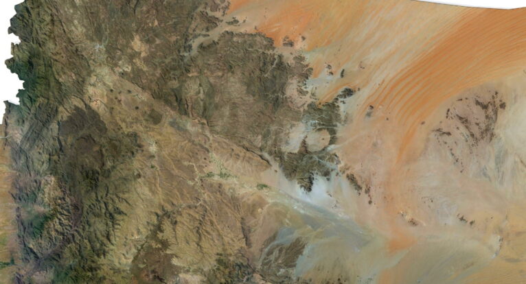 Yemen relief map