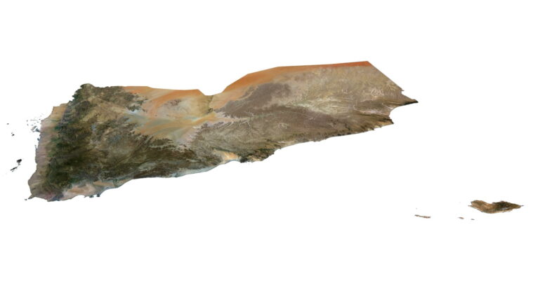 Topographic map Yemen
