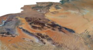 3D relief map of Algeria