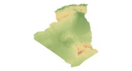Algeria map 3d model
