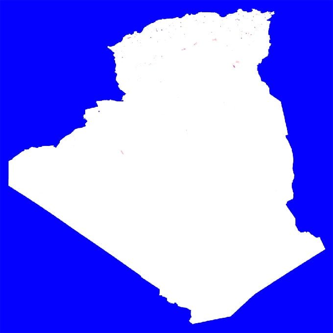 Algeria Water Mask Algeria Water Mask